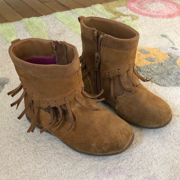Stride Rite Other - Stride Rite Viola little girls fringe boots brown